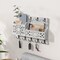 Rustic Key and Mail Holder for Wall, Decorative Wooden Key Holder Organizer with 13 Hooks, Farmhouse Style Key Hanger for Mail, Letters, and Keys - White